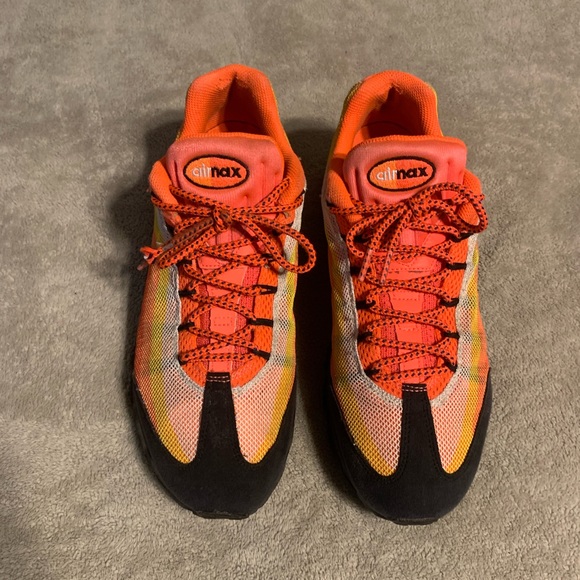 Nike Other - Nike Air Max 95 360 Dynamic Flywire Running Shoes Mens Sz 10.5 Orange 554715-838
